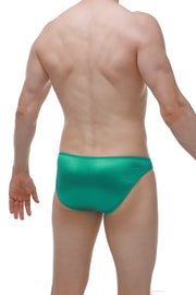 Crotchless Bikini Satin Green