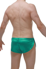 Short Snap Satin Green