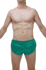 Short Snap Satin Green